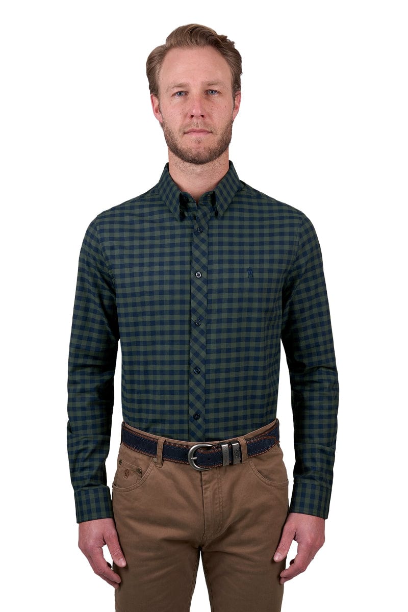 Thomas Cook Mens Shirts S / Navy/Green Thomas Cook Shirt Mens Tim Tailored