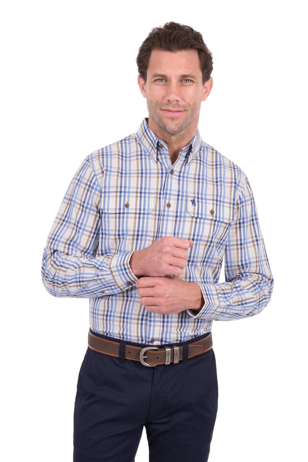Thomas Cook Mens Shirts S / Tan/Navy Thomas Cook Shirt Mens Tommy