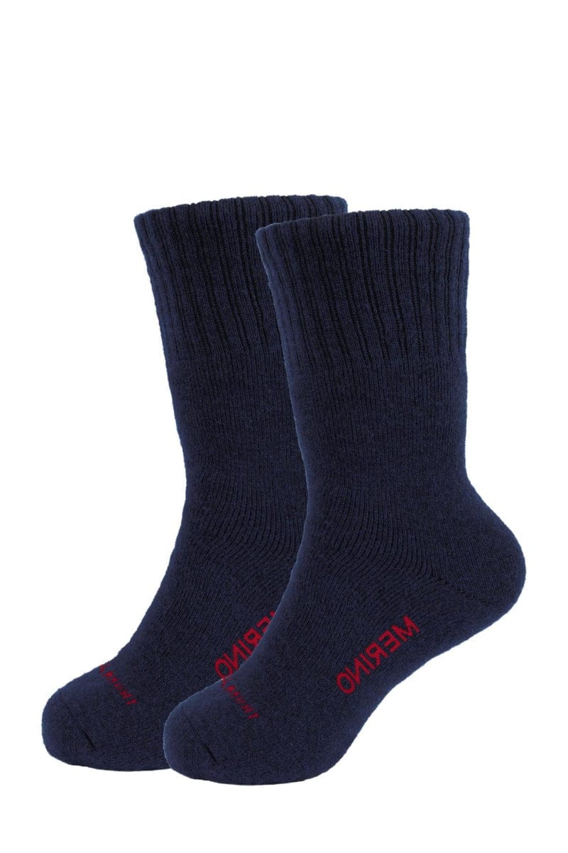 Thomas Cook Socks 8-11 / Navy Thomas Cook Socks Mens Merino Wool Twin Pack