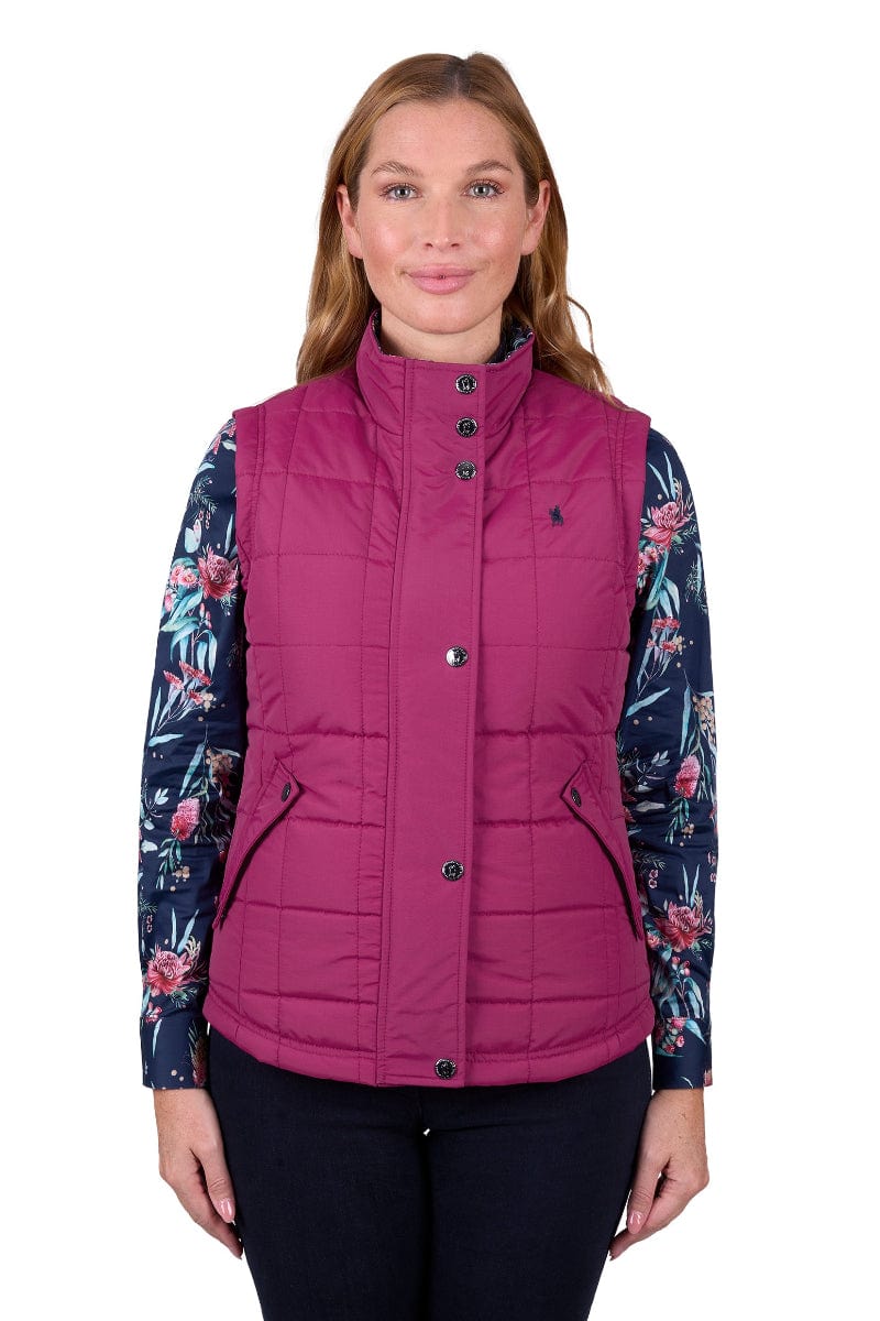 Thomas Cook Womens Jumpers, Jackets & Vests XS / Raspberry Thomas Cook Vest Womens Vera