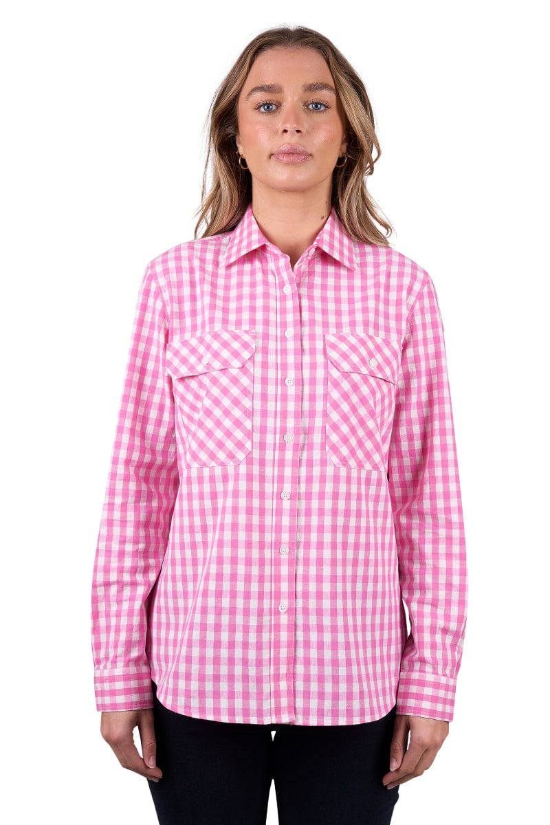 Thomas Cook Womens Shirts 08 / Pink Hard Slog Womens Shirt Melly Half Button