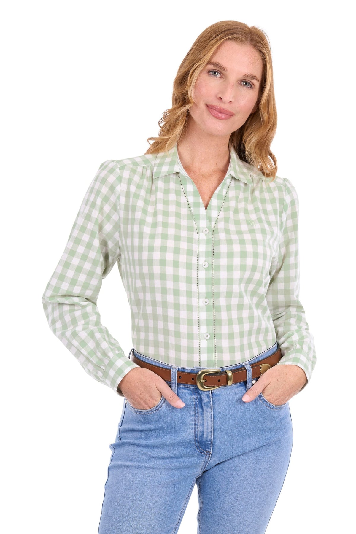 Thomas Cook Womens Shirts 10 / Mint/White Thomas Cook Shirt Womens Dimity