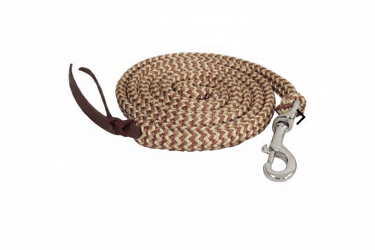 Toowoomba Saddlery Lead Ropes Beige/Brown Toowoomba Saddlery Training Lead Bull Snap End