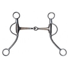 Top Hand Saddlery Bits Cob THS Black Training Snaffle Bit