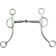 Top Hand Saddlery Bits Cob THS Training SS Black Mouth with Copper Inlay Bit