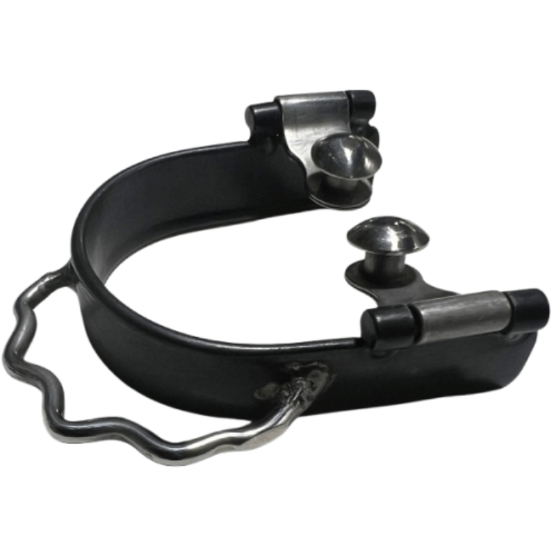 Top Hand Saddlery Spurs Ladies / Black Barrel Bumper Spurs