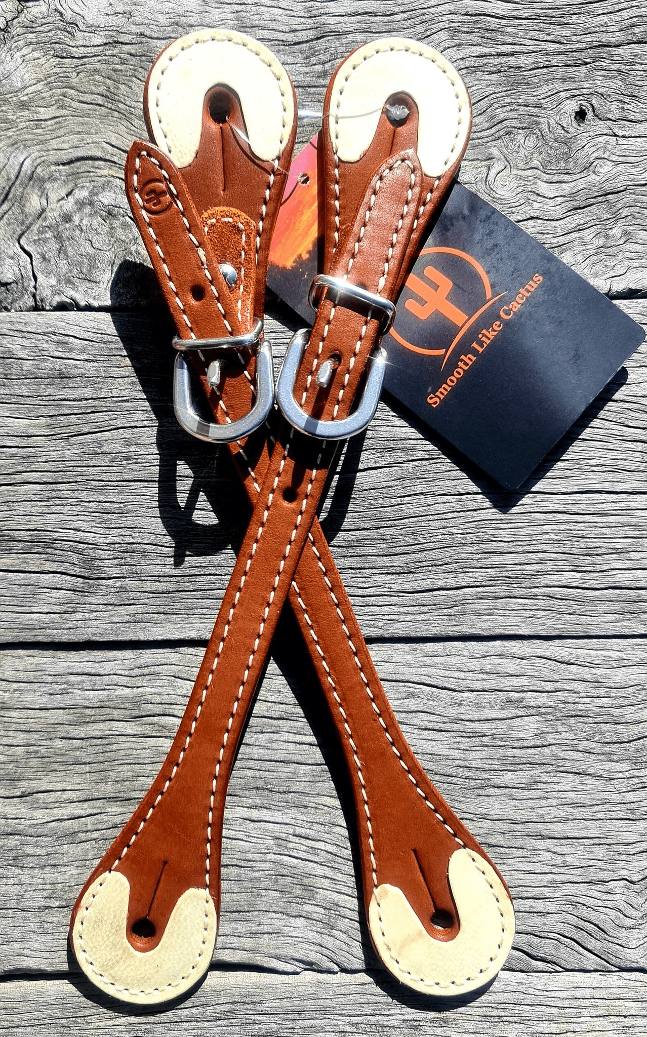 Top Rail Equine Spur Straps Toprail Spur Straps with Rawhide Cover