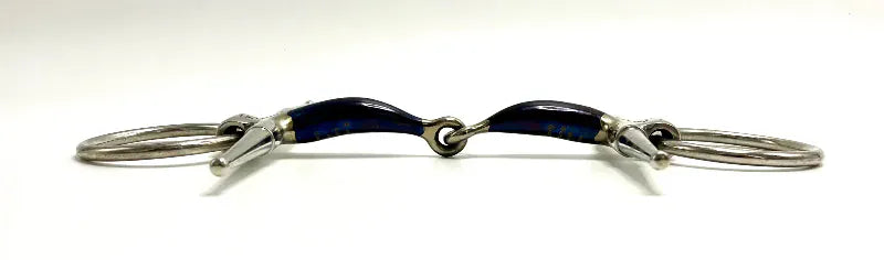 Toprail Equine Bits 130mm Toprail Equine Bit Fulmer Loose Ring Sweet Iron with Copper Inlay