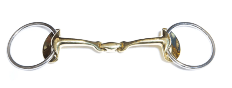 Toprail Equine Bits Full 13.5cm Toprail Equine Bit Golden Heart Loose Ring Elliptical