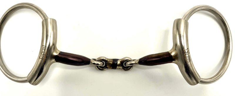 Toprail Equine Bits Toprail Equine Snaffle Bit Loose Ring Tube Sweet Iron Elliptical
