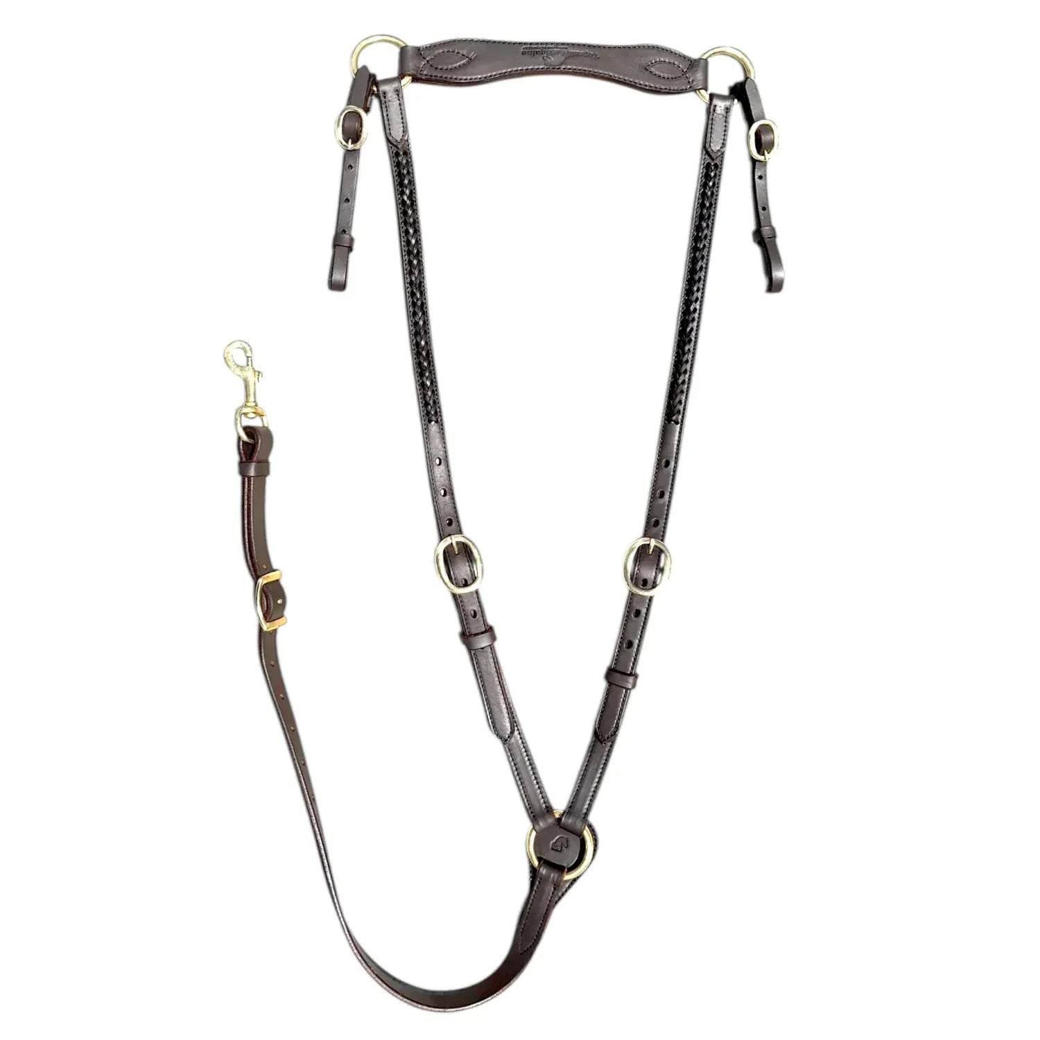 Toprail Equine Breastplates - Martingales Cob/Full Toprail Equine Breastplate Contrast Plait Deep V