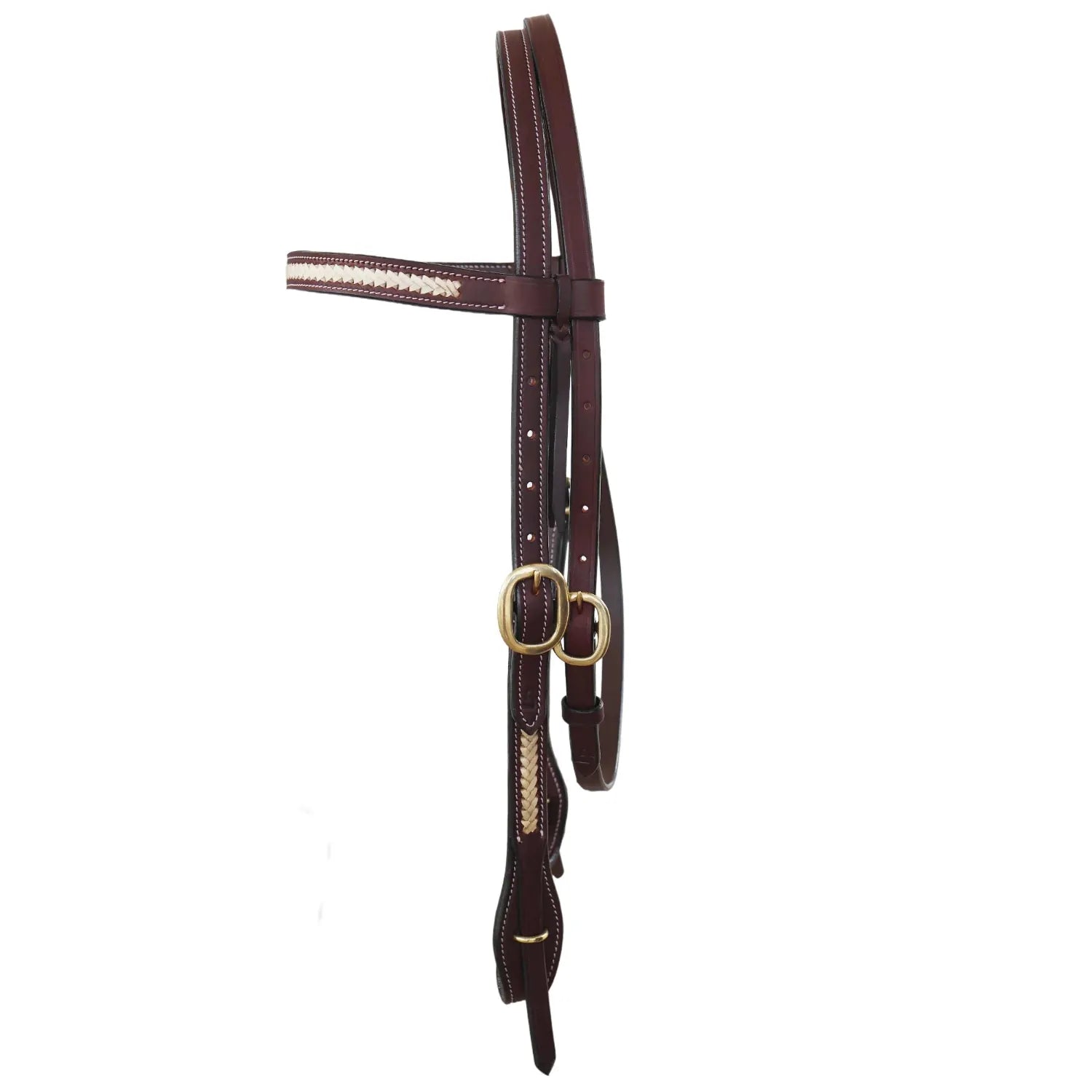 Toprail Equine Bridles Cob/Full / Golden Tan Toprail Equine Bridle Rawhide Plait with Quick Release