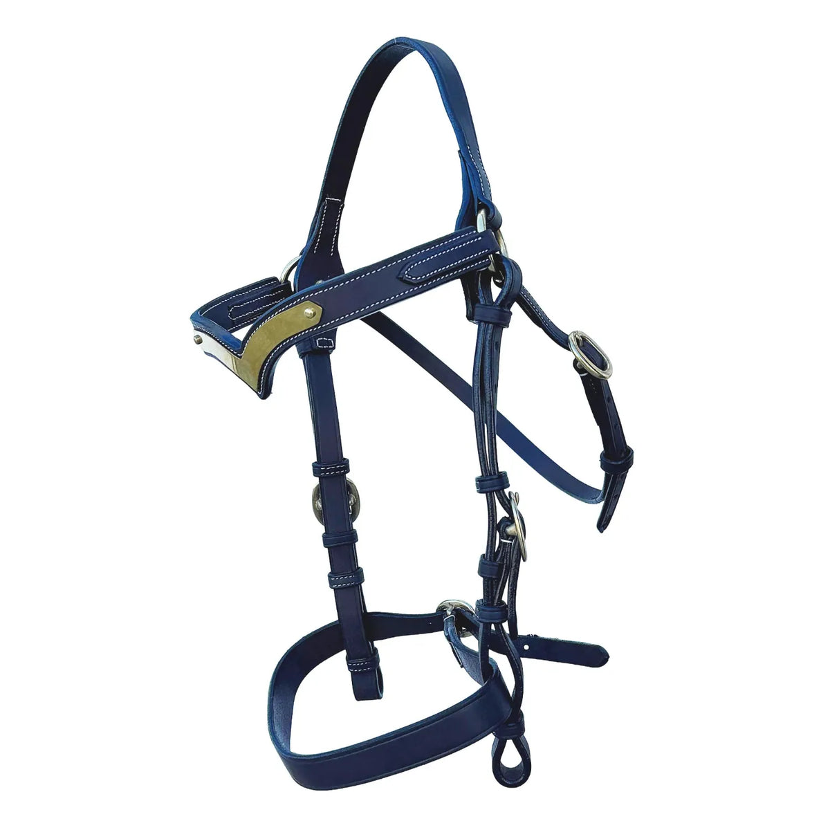Toprail Equine Bridles Cob / Havana Brown Toprail Equine Bridle Show with V Browband & Plaque