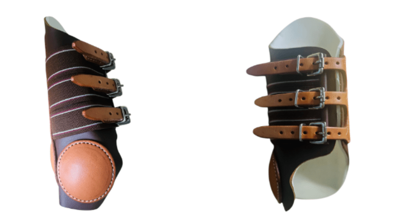 Toprail Equine Horse Boots & Bandages Sliderz Splint Boots Leather Heavy Duty Reining Roper