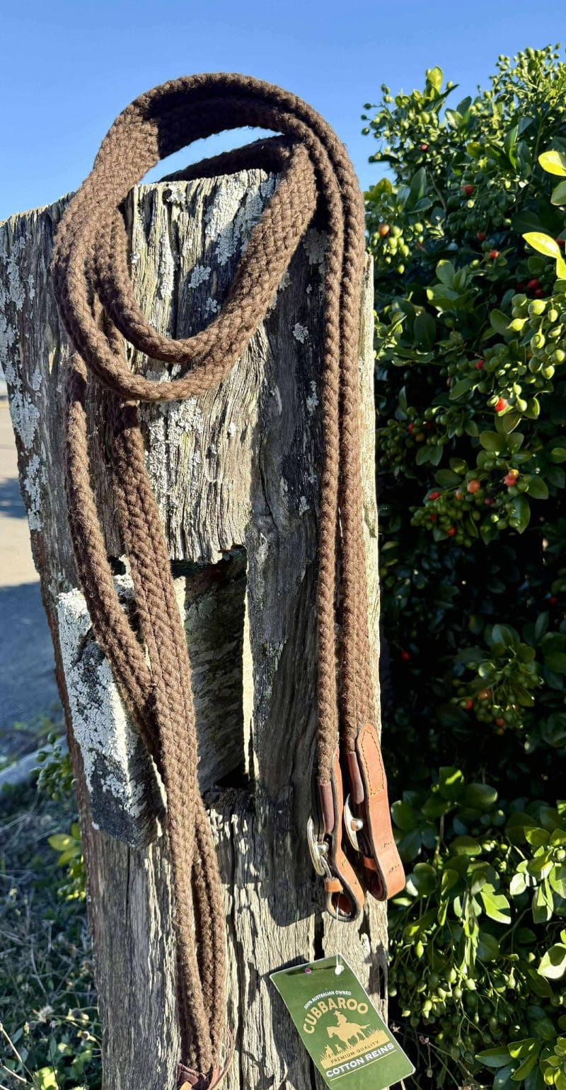 Toprail Equine Reins 5ft6 / Brown Toprail Equine Reins Stockmans Cotton