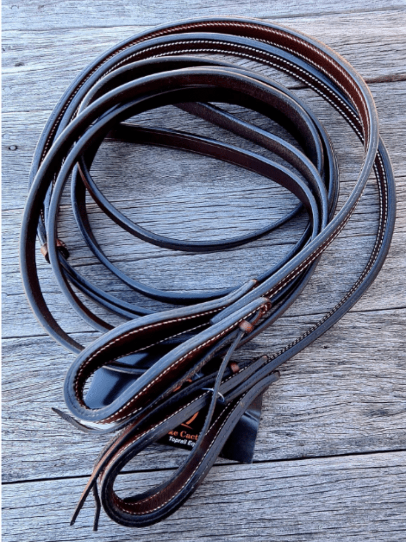 Toprail Equine Reins 6ft6 Toprail Equine Reins Leather with Tie Ends
