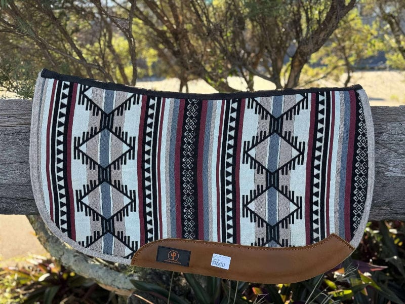 Toprail Equine Saddle Pads Western 28inx30in / Aztec Toprail Equine Saddlepad Contoured Aztec Design