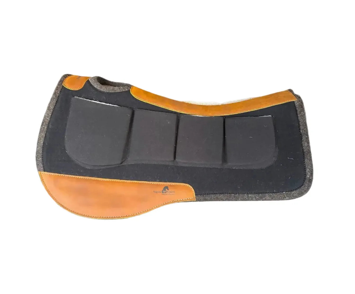 Toprail Equine Saddle Pads Western 28inx30in / Black Toprail Equine Saddlepad Contoured 4 Shim