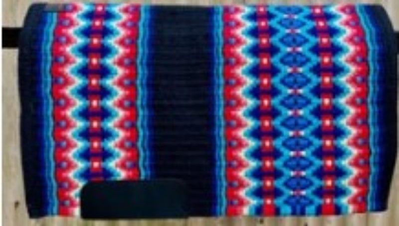 Toprail Equine Saddle Pads Western 34x32in / Multi Toprail Equine Saddle Pad Wool Show