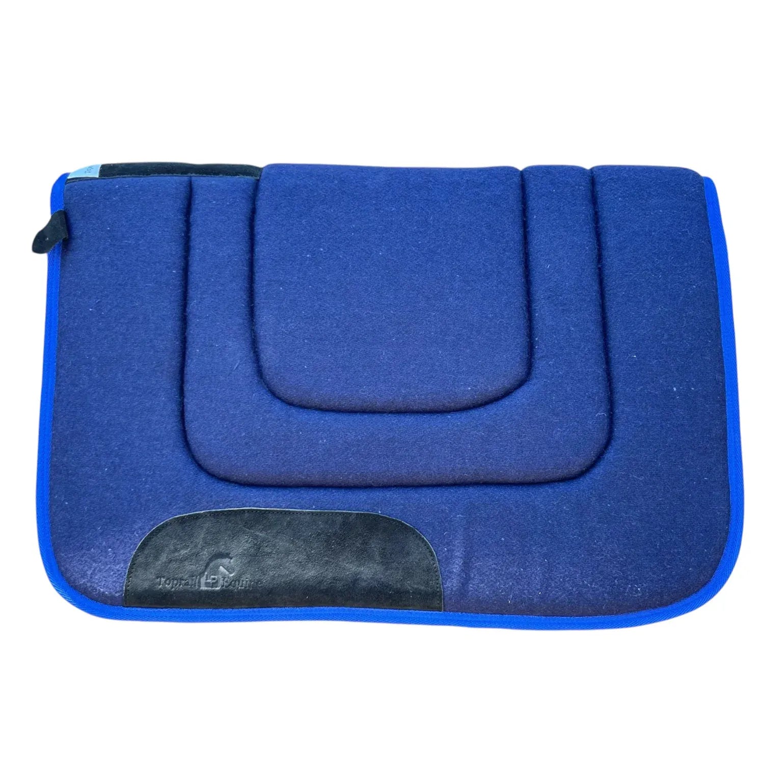 Toprail Equine Saddle Pads Western Blue Toprail Equine Saddlepad Kersey Wool
