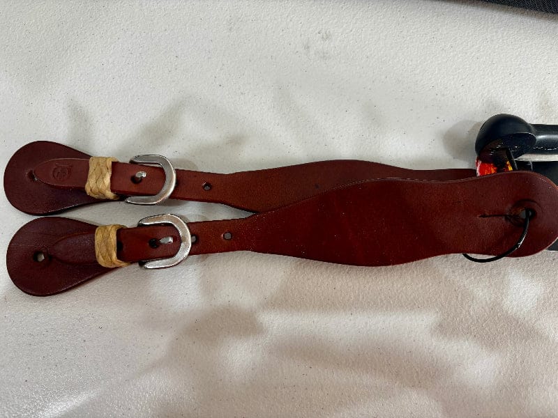 Toprail Equine Spur Straps Toprail Equine Spur Straps with Rawhide Keepers