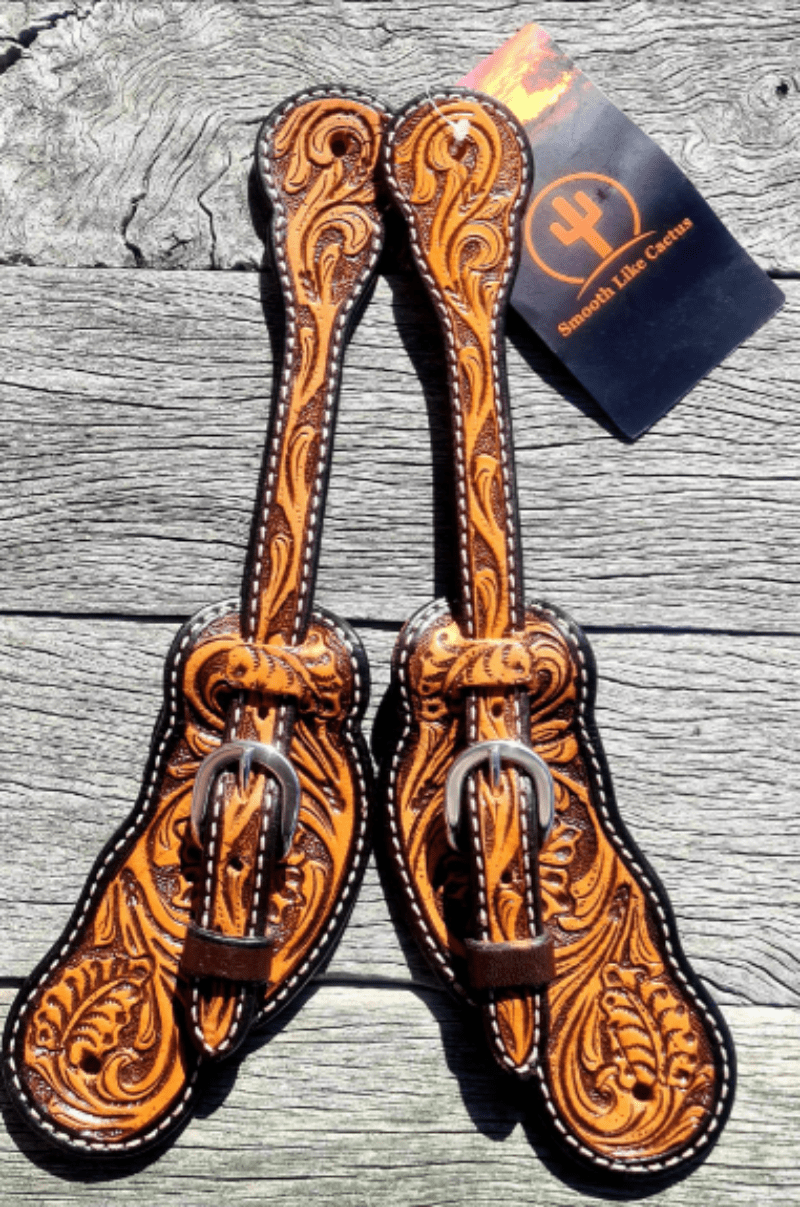 Toprail Equine Spur Straps Toprail Equine Spur Straps Womens Carved