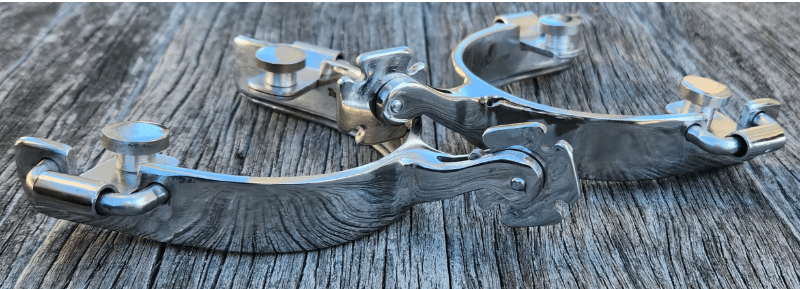 Toprail Equine Spurs Toprail Equine Spurs Short Shank Brandy with Lip