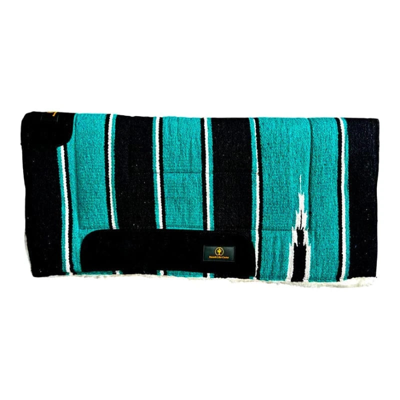 Toprail Saddle Pads Western Turquoise Toprail Saddle Pad Toprail All Rounder Navajo with Fleece (SLC-PAD-3778)