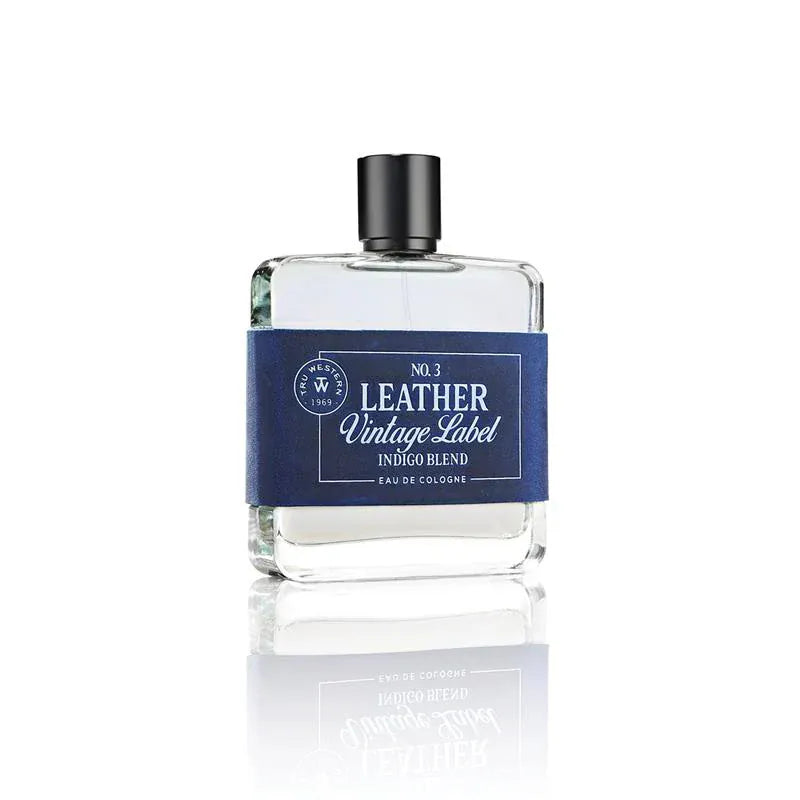 Tru Western Perfume - Cologne 100ml Tru Western Cologne Mens Leather Vintage Label No.3 Indigo Blend