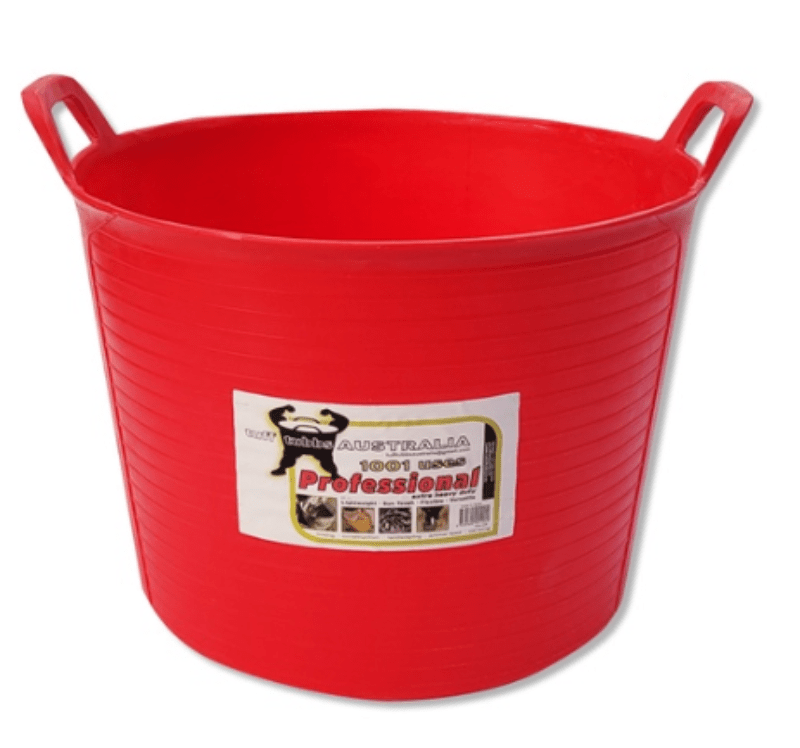 Tuff Tubbs Stable & Tack Room Accessories Red / 40LT Tuff Tubbs Bucket (LOCAL PICK UP ONLY)