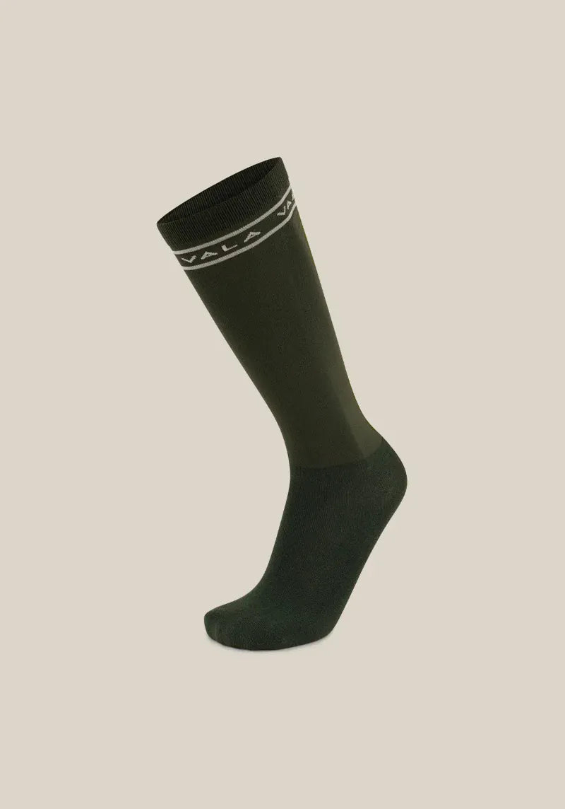 Vala Equestrian Socks Olive Vala Equestrian Riding Socks
