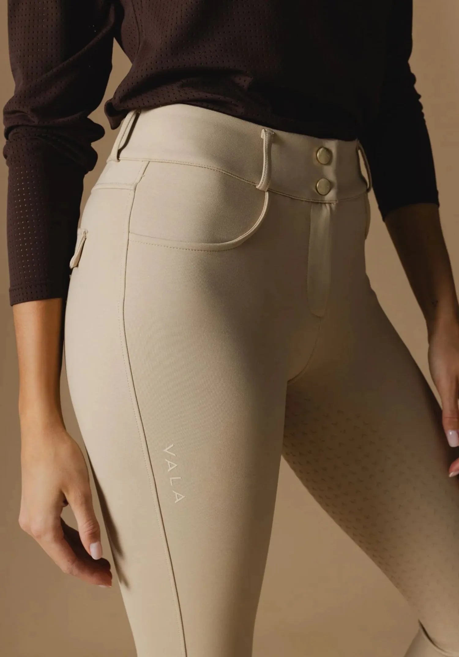 Vala Equestrian Womens Jodhpurs - Breeches Vala Equestrian Breeches Womens Ultimate Button Up
