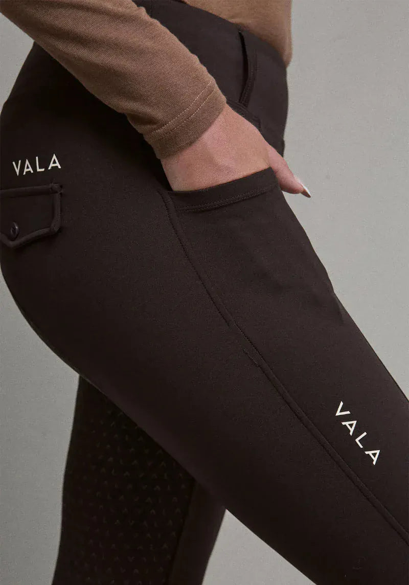 Vala Equestrian Womens Jodhpurs - Breeches XS / Chocolate Vala Equestrian Breeches Womens Sculpt & Smooth