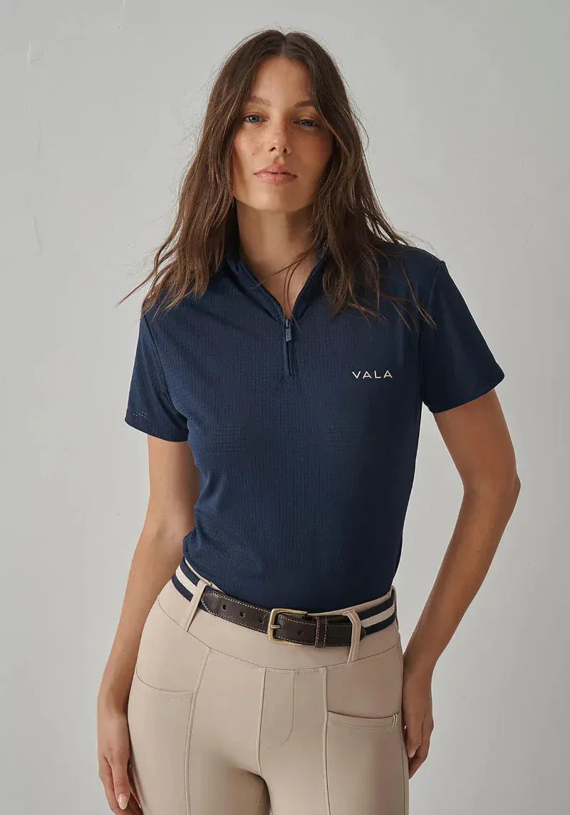 Vala Equestrian Womens Riding Tops - Jackets S / Navy Vala Equestrian Shirt Womens Elsa Mesh