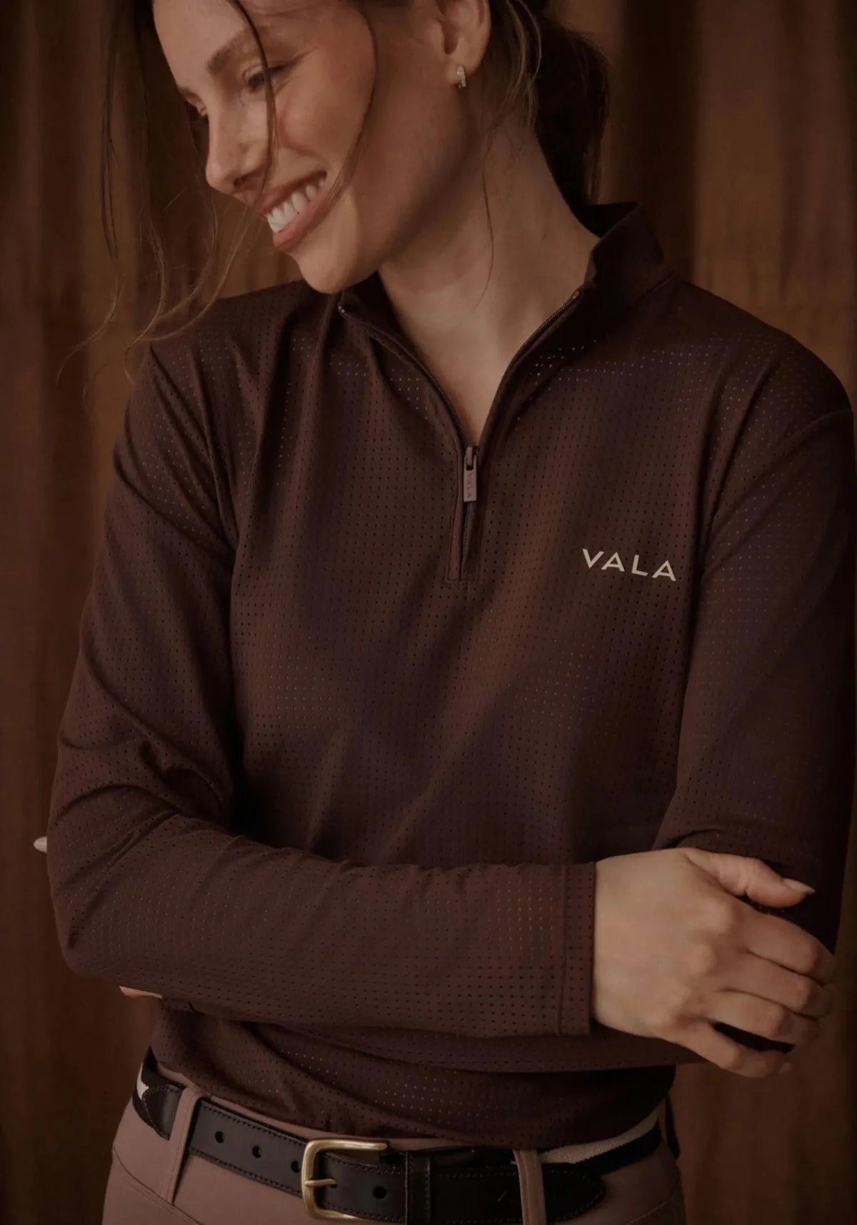 Vala Equestrian Womens Riding Tops - Jackets Vala Equestrian Shirt Womens Elsa Mesh Zip