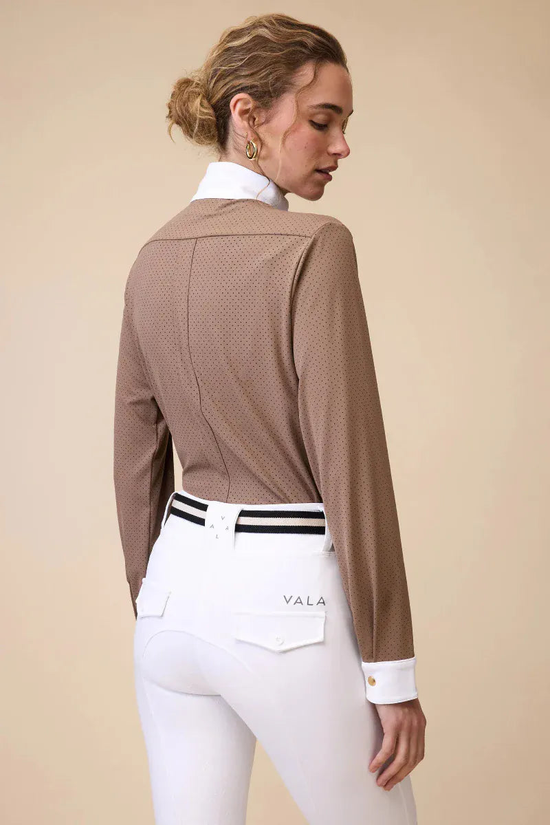 Vala Equestrian Womens Riding Tops - Jackets Vala Equestrian Shirt Womens Show Mesh