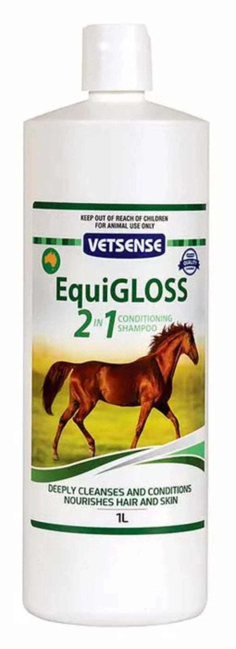 Vetsense Vet & Feed 1L Vetsense EquiGLOSS 2 in 1 Conditioning Shampoo