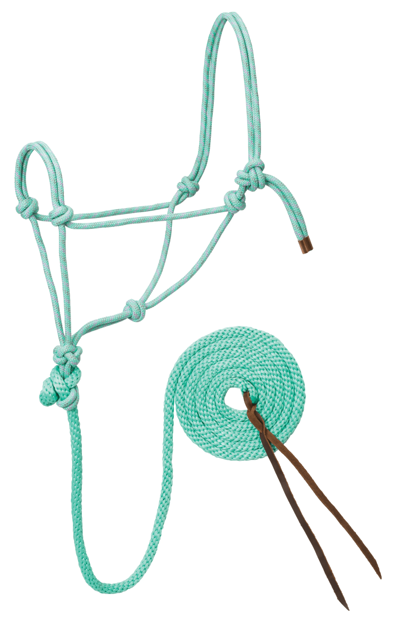 Weaver Halters Mint Weaver Rope Halter and Lead Set