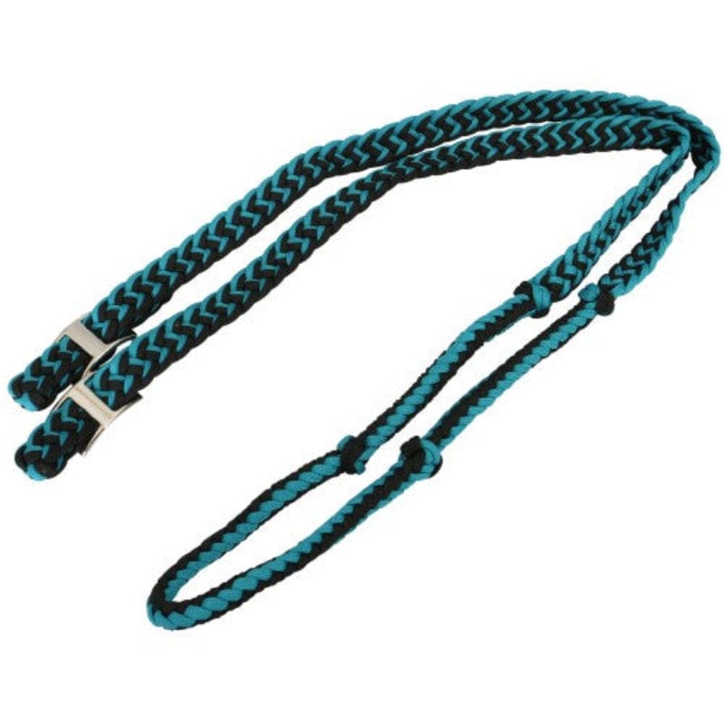 Weaver Reins Turquoise/Black Weaver Nylon Barrel Rein