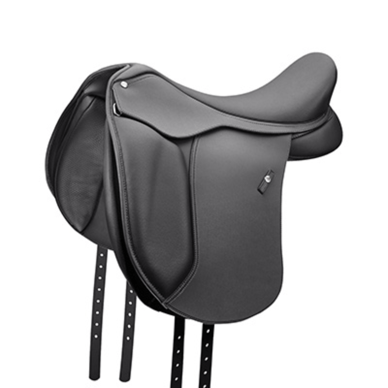 Wintec Saddles 16in / Black Wintec 500 Pony Dressage Saddle Flock (WFDRP50XX)
