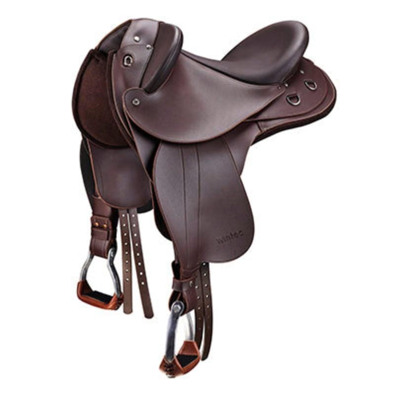 Wintec Saddles L / Brown Wintec Saddle 500 Half Breed Short Fenders