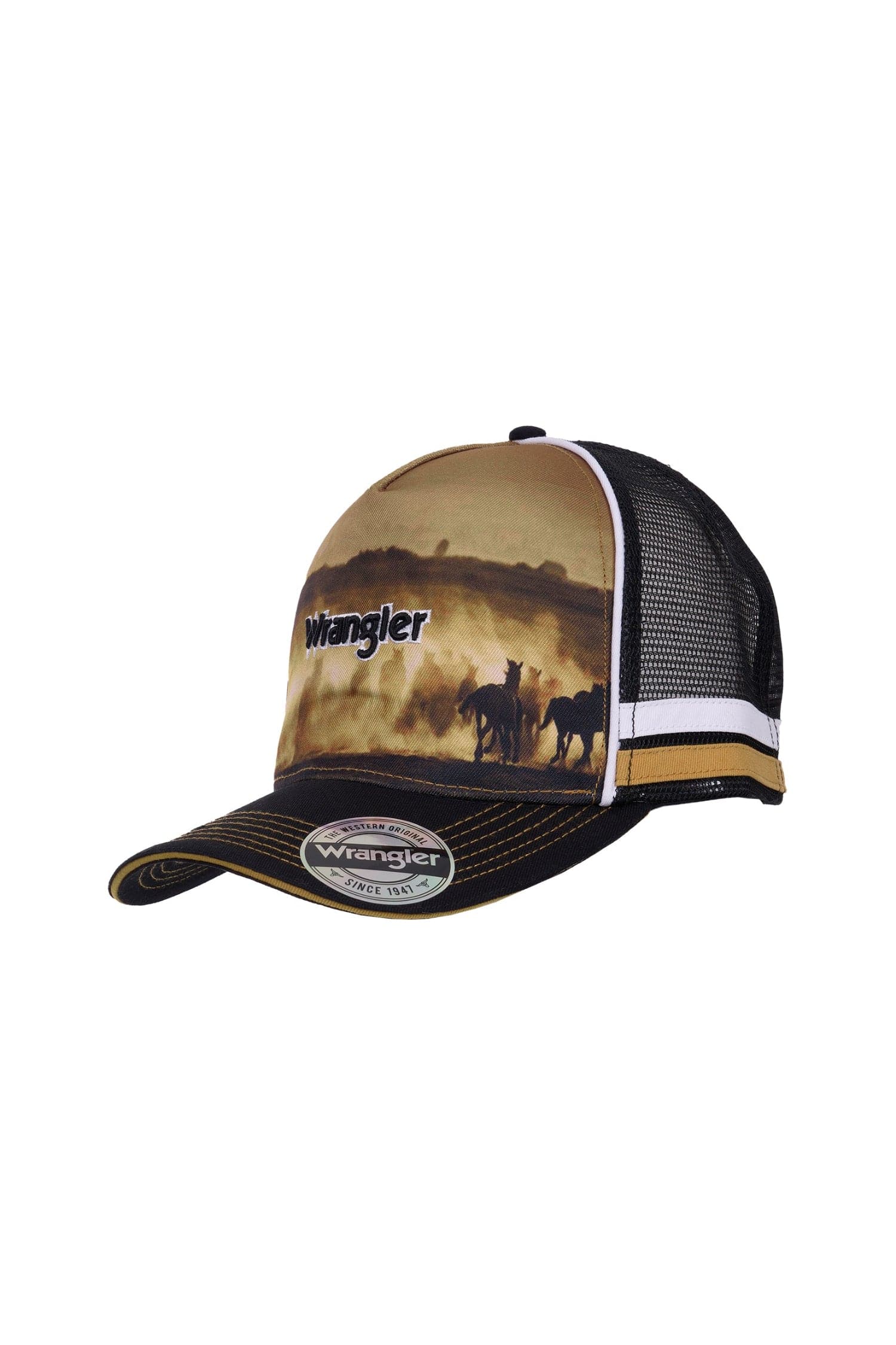 Wrangler Caps Black/Multi Wrangler Cap Eddie HP Trucker