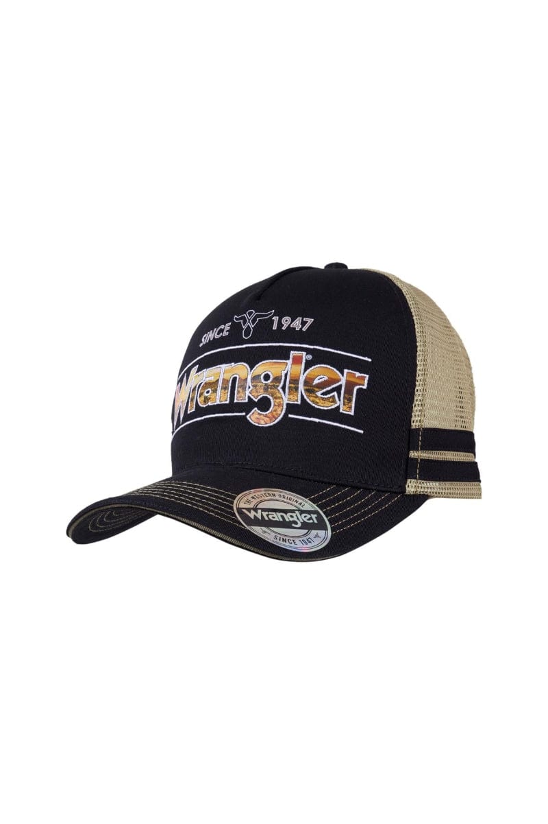 Wrangler Caps Black Wrangler Cap Adam HP Trucker