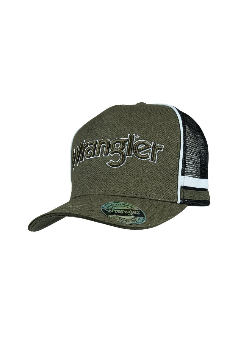 Wrangler Caps Cypress Wrangler Cap Logo High Profile Trucker