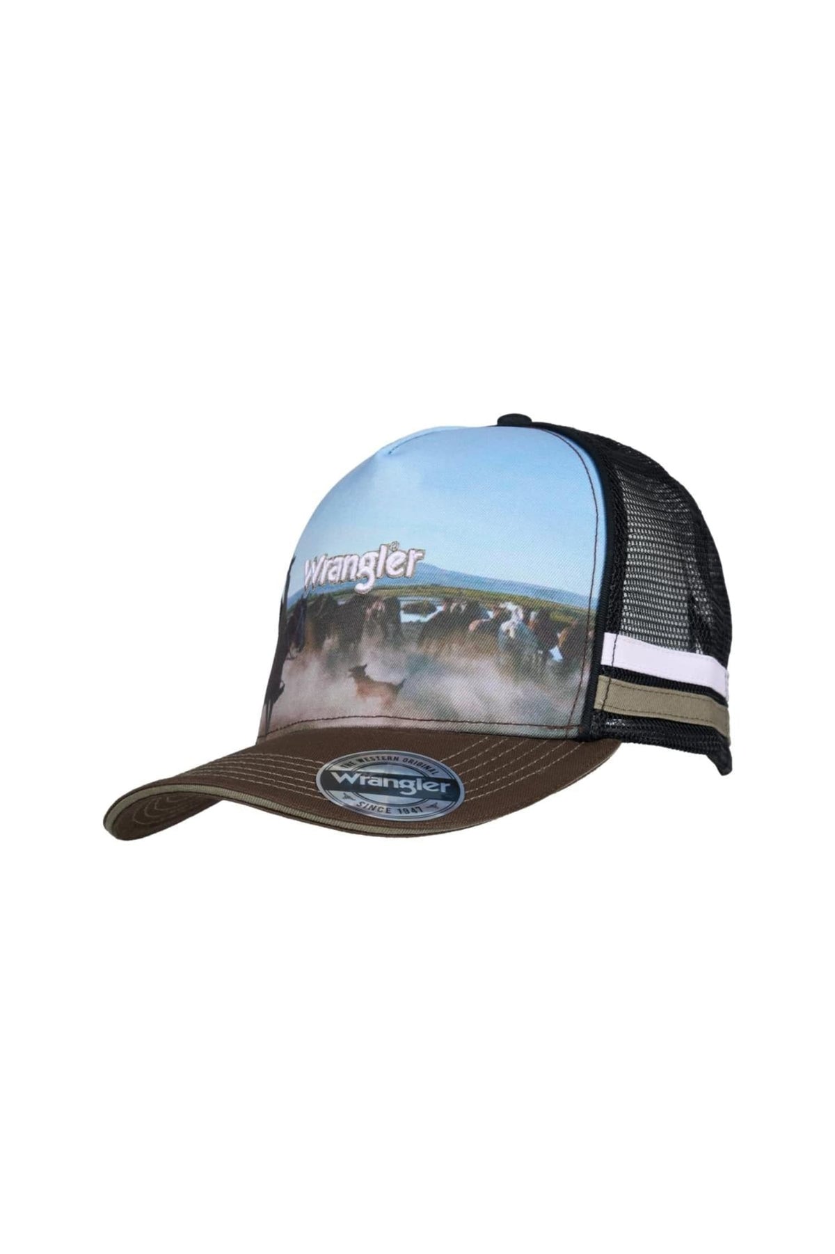 Wrangler Caps Dark Tan/Multi Wrangler Cap Evan HP Trucker