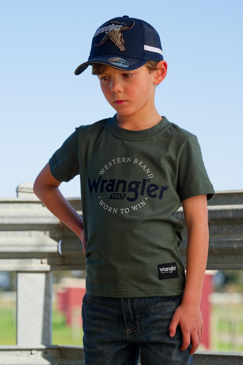 Wrangler Caps Navy Wrangler Cap Kids Brando Trucker