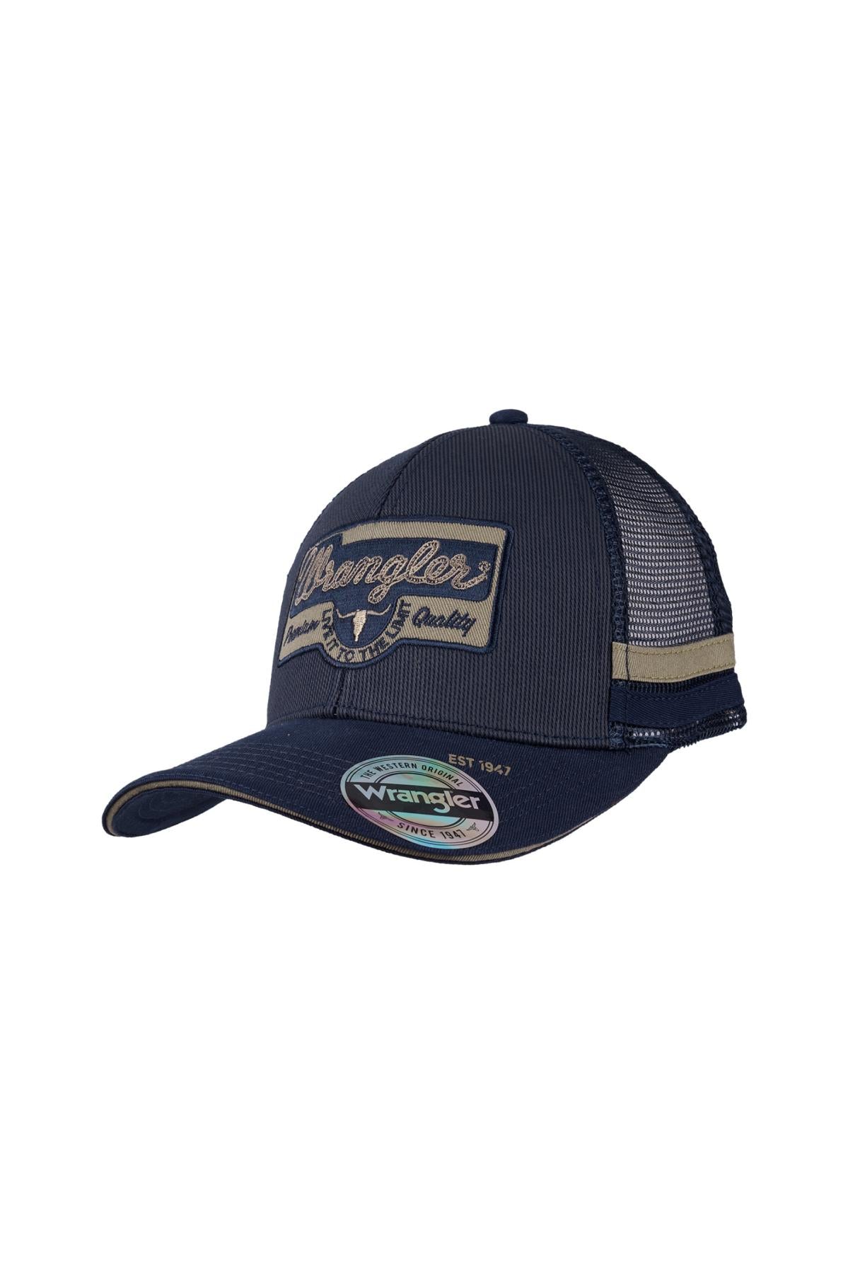 Wrangler Caps Navy Wrangler Cap Mason Trucker
