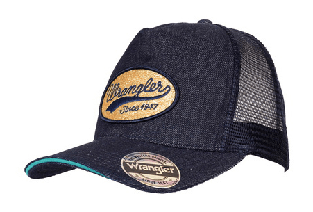 Wrangler Caps Navy Wrangler Cap Nat HP Trucker Ponytail Styler