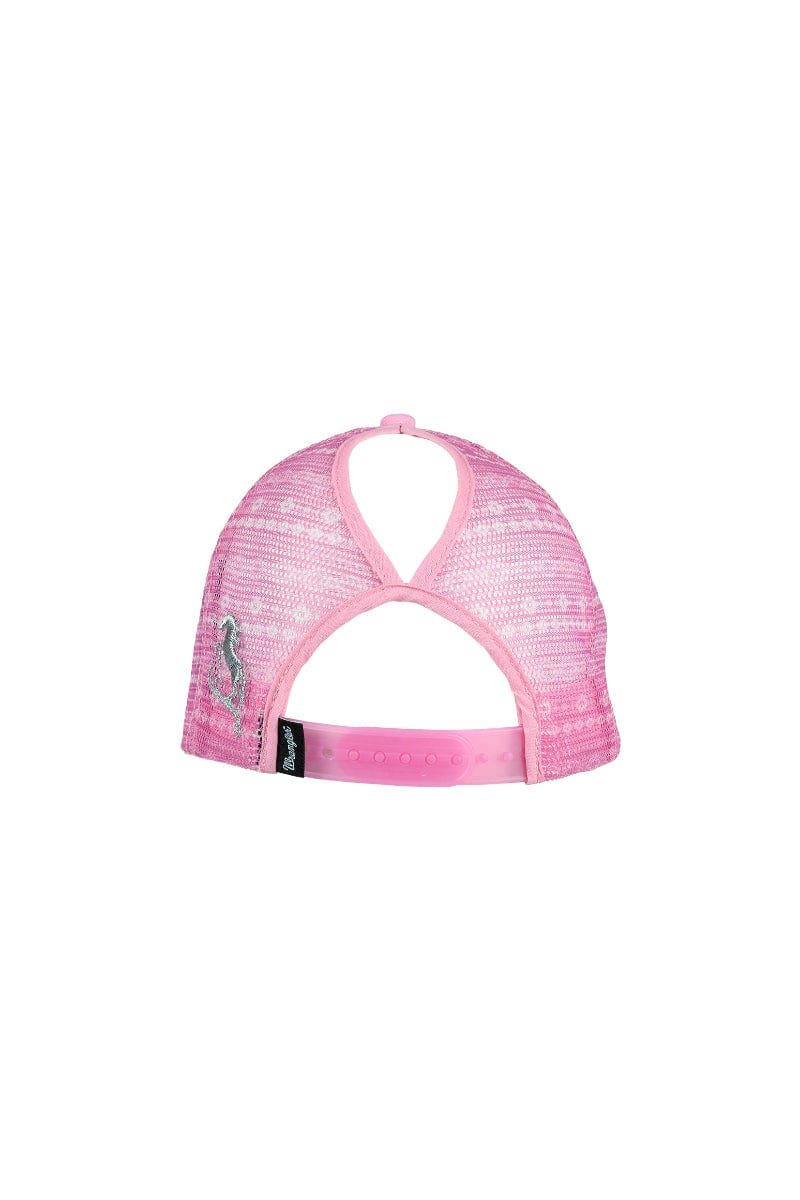 Wrangler Caps Pink Wrangler Cap Kids Aria High Profile Ponytail