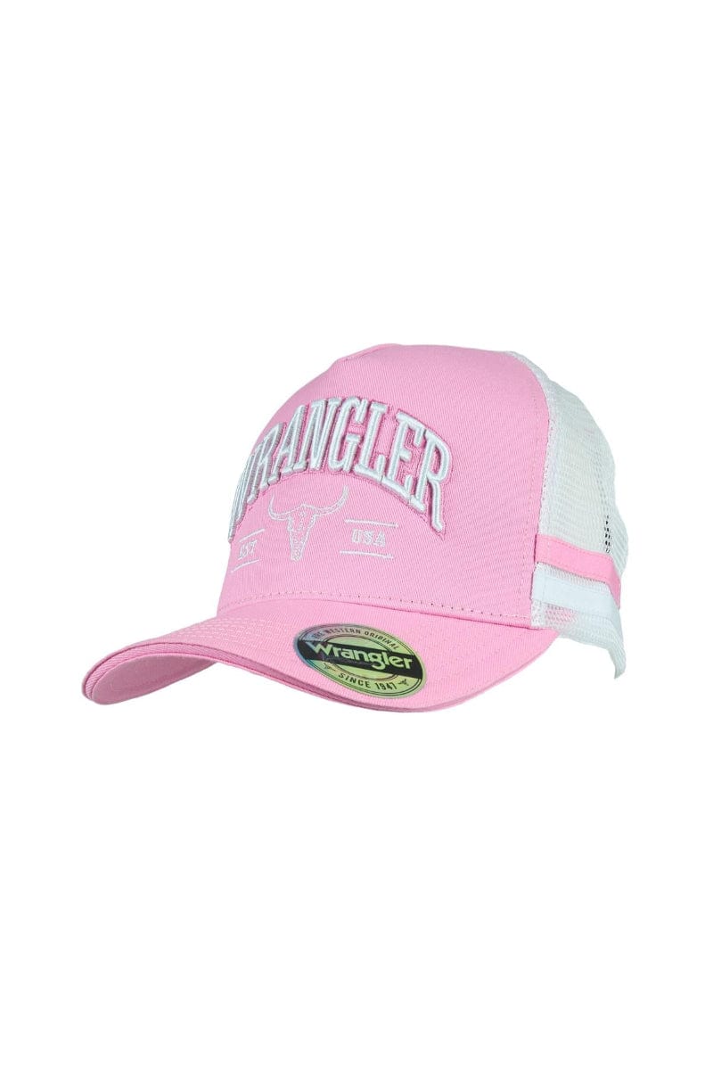 Wrangler Caps Pink Wrangler Cap Lyndell High Profile Trucker